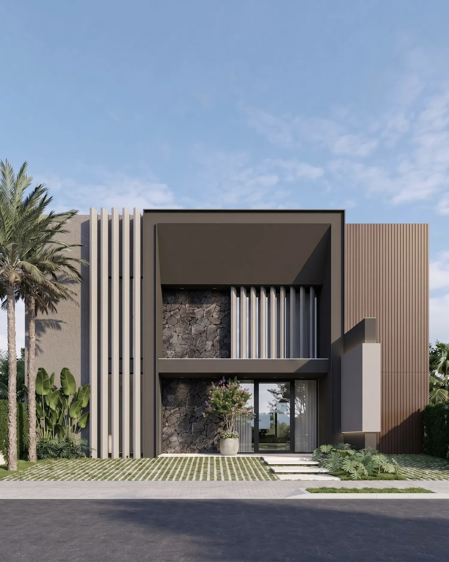 Render de fachada corporativa