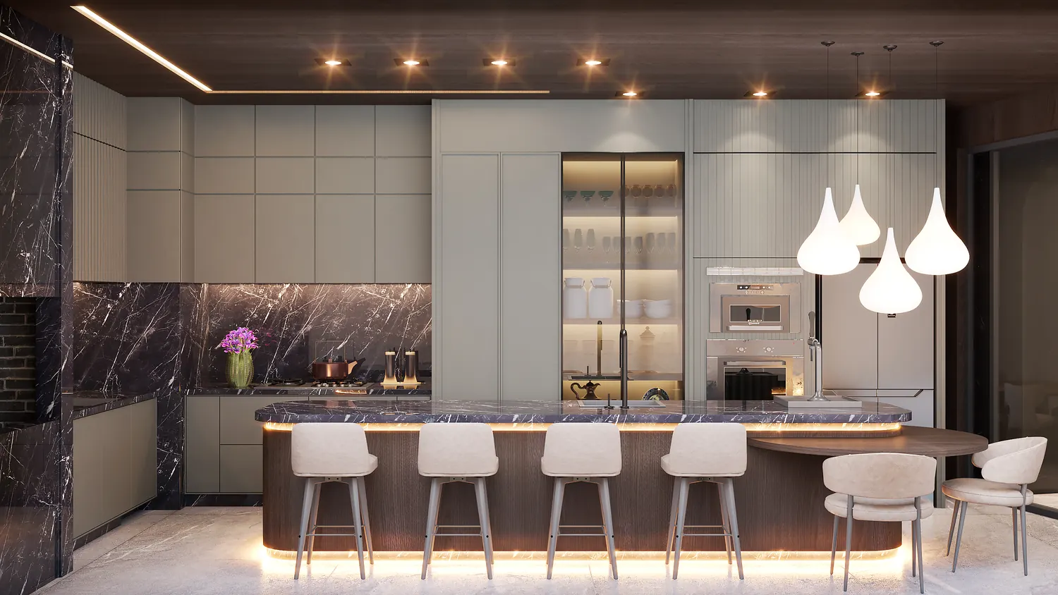 Render de espaço gourmet