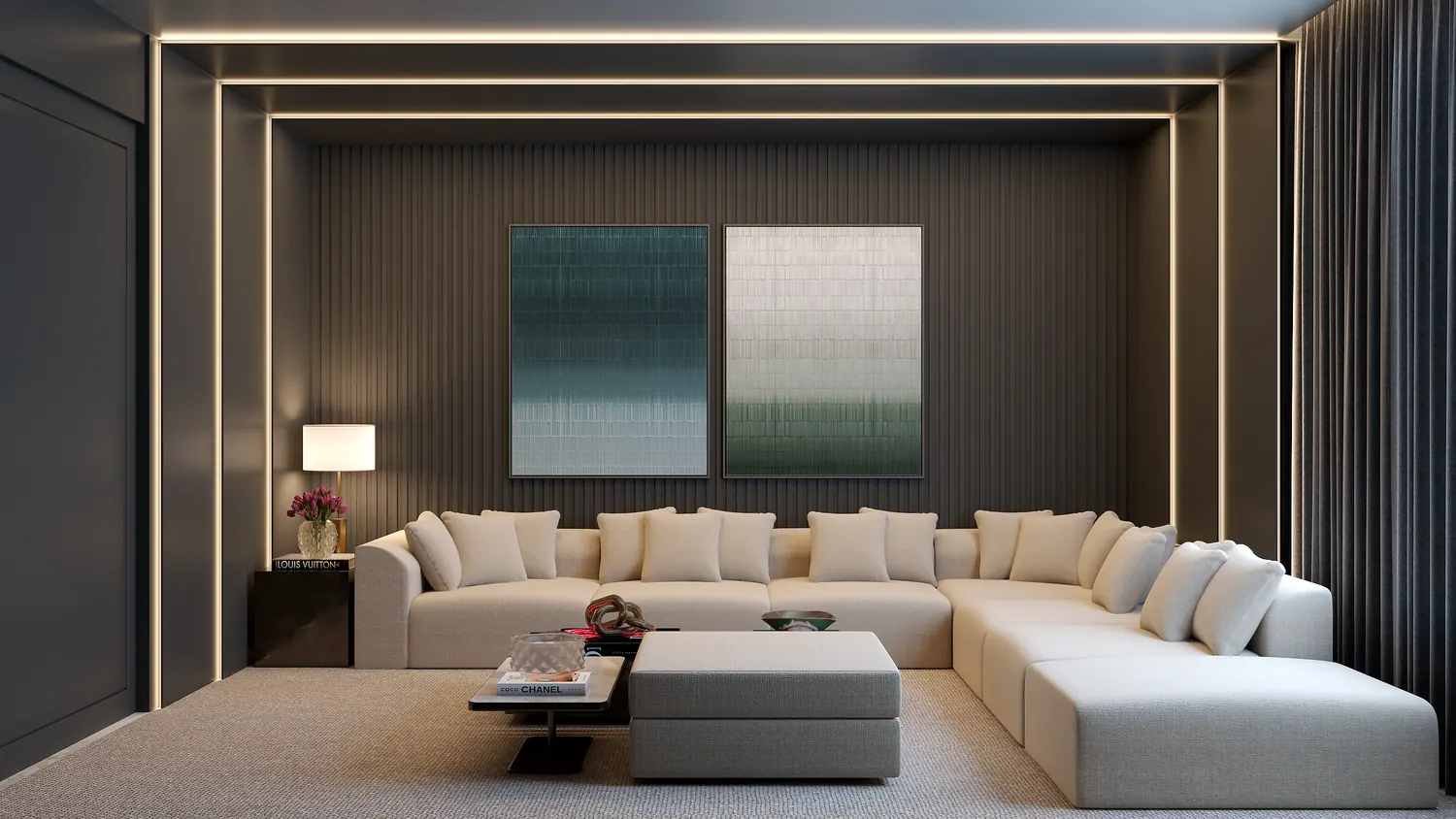 Render de home theater