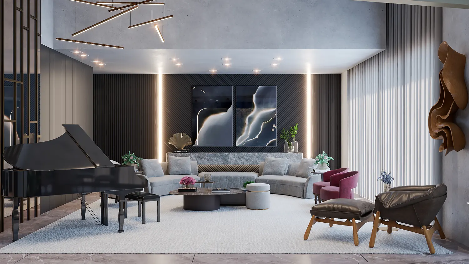 Render de living