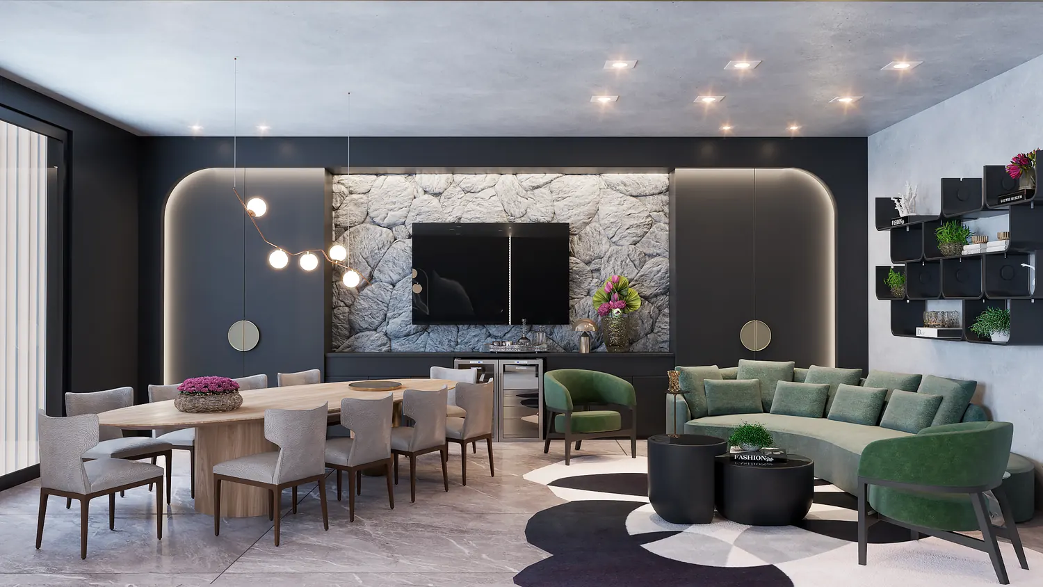 Render de living